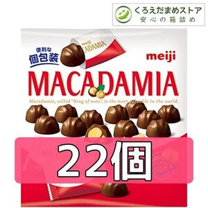 【箱詰・スピード発送】明治 マカダミアナッツチョコレート 22個 (1袋) ダンボール箱梱包 送料無料 くろえだまめ MC