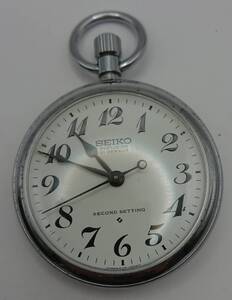 1149-1 SEIKO PRECISION 6110-0010T 21石 ホワイト文字盤 手巻き 懐中時計 稼働品