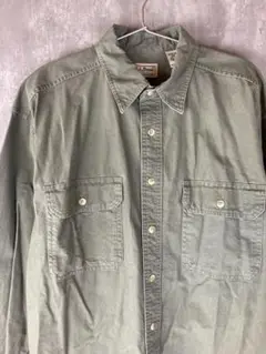 【カナダ製】 L.L.Bean エルエルビーン サファリシャツ カーキ