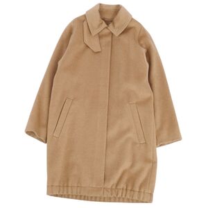 美品 マックスマーラ Max Mara ロングコート キャメルヘアー100％ ジップアップ アウター レディース JI40(M) キャメル cf12dl-rm20e28454