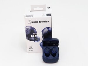 ◇美品【audio-technica オーディオテクニカ】SOLID BASS ノイズキャンセリングワイヤレスイヤホン ATH-CKS50TW ブルー