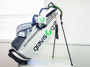 正規★Gravis golf グラビスゴルフ スタンドキャディバッグ G-Stand Bag【GGS-3A-SC01】ホワイト白【本物保証】表参道ヒルズ店限定品