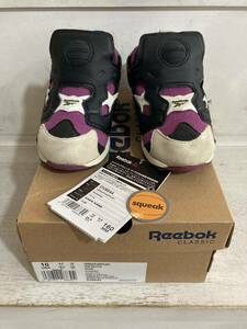 Reebok DV8544 VERSA PUMP FURY BERRY/BLACK/WHITE 16cm USED リーボック バーサ ポンプフューリー