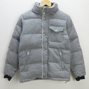 D■ビームス/BEAMS ウールブレンド ダウンジャケットJKT【S】灰/MENS/45【中古】