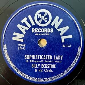 BILLY ECKSTINE NATIONAL Sophisticated Lady/ Jitney Man