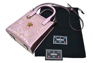 【新品】現行モデル VERSACE ヴェルサーチェ「ラ メデューサ」 高級オールオーバー2WAYショルダーバッグ 国内正規 イタリア製 9347