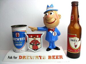 超レア！1950’ｓ Drewrys Big D ビンテージ ストア ディスプレー ビール BEER 検 アドバタイジング BUD スタチュー バドワイザー ソフビ