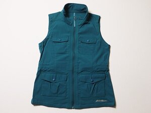 Eddie Bauer　エディーバウアー　ストレッチ　ナイロンベスト　正規品　TRAVEX　アウトドア　スタンドカラー　フラップポケット