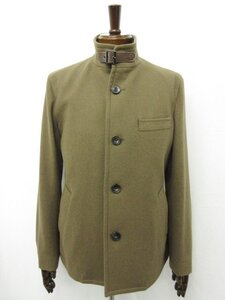 美品【ユナイテッドアローズ UNITED ARROWS】1125-161-4162 メルトン生地 スタンドカラーコート (メンズ) sizeL ブラウン系 □17MW3243□