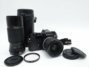 ●○Nikon FE レンズ2本セット フィルム 一眼レフカメラ Fマウント ニコン ケース付○●026093001Jm○●