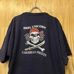 USA古着Tシャツ　2XLサイズ程度　BRIG UNICORN 海賊　パイレーツ