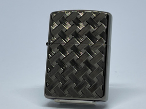 送料無料 ZIPPO[ジッポー]アーマー両面NC彫刻 ワイヤーメッシュ ネオブラック WIRE MESH 2 B