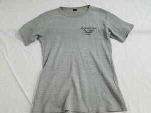 AVIREX アヴィレックス 半袖 Tシャツ Lサイズ ワッフル地 グレー　S6