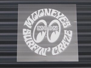 ◆送料\140◆【MOONEYES・ムーンアイズ】※《サーフィンクレイズステッカー・ホワイト》　DM138WH　転写式　抜きタイプ