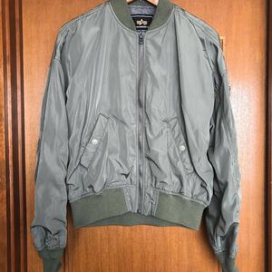 ALPHA INDUSTRIES アルファ インダストリーズ TA7038-019 ● L-2B ● 中綿なしフライトジャケット ● レディースM ● カーキ ● 検索；MA-1