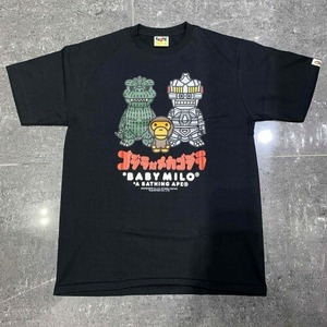 A BATHING APE アベイシングエイプ ゴジラ対メカゴジラ ベイビーマイロ半袖Tシャツ 2016年 Lサイズ BABY MILO BAPE