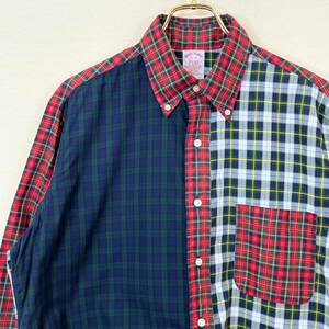 希少《 Crazy Tartan / USA / 16-R 》80s 90s 美品【 Brooks Brothers アメリカ製 クレイジー タータンチェック BDシャツ ビンテージ 】