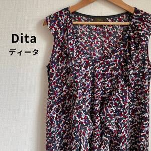 Dita ディータ ノースリーブ フリルトップス エムツーカンパニー 日本製