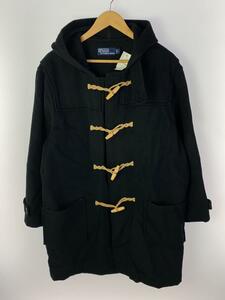 POLO RALPH LAUREN◆ダッフルコート/L/ウール/BLK/無地//