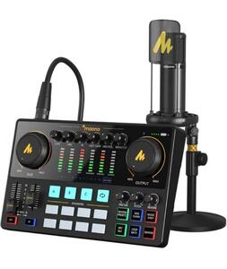 オーディオミキサー オーディオインターフェース Mixer ポッドキャスト XLR-XLR/3.5MM/6.35接続 