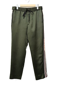 グッチ GUCCI 18SS Acetate Jogging Trouser With Stripe アセテート ジョギング トラウザー ウィズ ストライプ ロゴ ジャージ パンツ 46