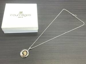 クレージュ courreges ロゴ ネックレス ペンダント ゴールド シルバー カラー レディース アクセサリー