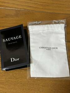 Dior クリスチャンディオール SAUVAGE ソヴァージュ オードトワレ 香水 サンプル 1ml ミニポーチ 巾着