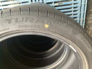 バリ山 ブリヂストン TURANZA T002 215/45R17 製造年数20年 残溝約6.2～7.4㎜ 4本セット MADE IN JAPAN