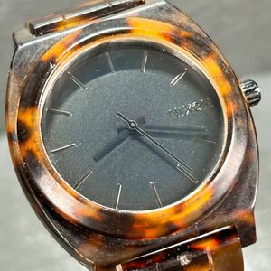 NIXON ニクソン TIME TELLER タイムテラー ACETATE A327-646 腕時計 クオーツ アナログ べっ甲 ブラック文字盤 新品電池交換済 動作確認済