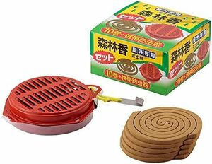 日本製 10巻 携帯防虫器セット 01114 森林香10巻 防虫 キャンプ アウトドア