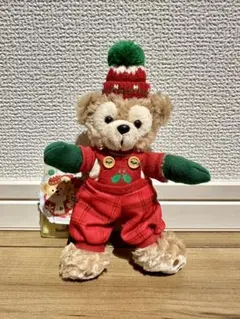 ダッフィー 2013 クリスマス　ぬいぐるみバッジ