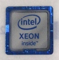 ■新品・未使用 ■10枚セット 【intel inside XEON】エンブレムシール【11*11㎜】送料無料・追跡サービス付き☆P208