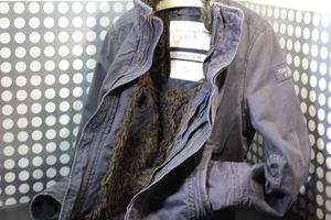 Abercrombie&Fitch ADIRONDACK　JACKET★ミリタリージャケット ネイビーヴィンテージ加工★26G3457★中古/程度:良品!!