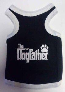 小型犬用★「DOGFATHER」のTシャツ　4号サイズ