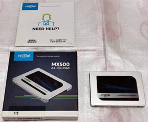 Crucial MX500 CT1000MX500SSD1 1TB 7mm厚 2.5インチ TLC