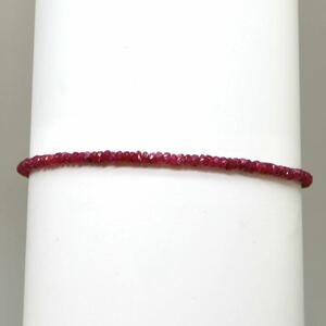 ◆K18 天然ルビーブレスレット◆U 約3.1g 約20.0cm ruby jewelry bracelet ジュエリー EB6/EG0