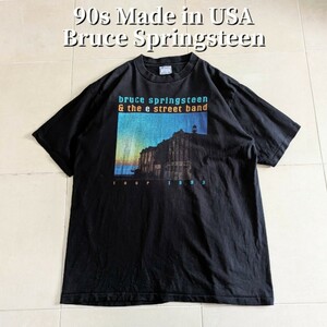 90s USA製 Bruce Springsteen　バンド　Tシャツ シングルステッチ　ブラック　XL AII Sport