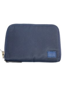 PORTER◆LIFT WALLET /2つ折り財布/-/NVY/無地/メンズ