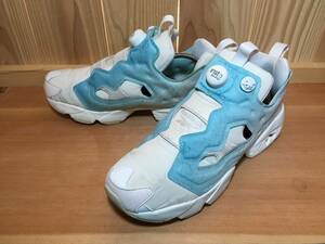 ★Reebok リーボック INSTAPUMP FURY ポンプ フューリー OG 白×水 レインシーズ パック 27.5cm Used 検 スニーカー