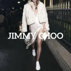 Jimmy Choo（ジミーチュウ） ホワイト レザー ダイヤモンドスニーカー