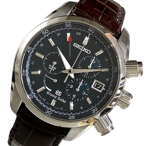 セイコー SEIKO グランドセイコー スプリングドライブ クロノグラフ GMT SBGC007 グリーン SS 腕時計 メンズ 中古