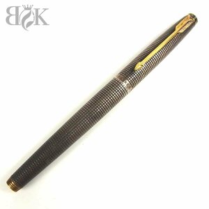 PARKER パーカー 75 万年筆 ペン先 14KPOINT 63 スターリングシルバー USA製 筆記未確認 ジャンク 中古 ♪