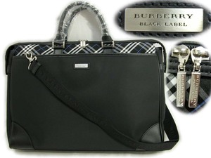 ★希少★新品未使用★BURBERRY★バーバリーブラックレーベル★ブラックチェック付★ビジネス バッグ 書類鞄 ブリーフケース★日本製