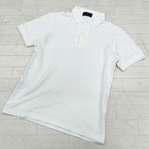 1434◎ FRED PERRY フレッドペリー トップス ポロ シャツ ハーフボタン 半袖 ワンポイント ロゴ 刺繍 ホワイト メンズ36