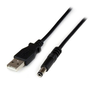 DCケーブル StarTech USB A - DCプラグ 5V電源供給ケーブル 1m アルミニウムマイラー箔 編組シールド PVC構造