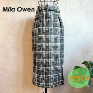 【美品】Mila Owen ミラオーウェン　コクーンツイードスカート　０　09WFS201017