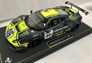 1/18 フェラーリ 488 GT3 46 バレンティーノ ロッシ モンスターエナジー Team Kesse 完成品 モデルカー ミニカー motoGP