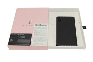 Lorna Passoni ロルナパッソーニ German Shrunken Calf Leather Folio Case レザー ダイアリーケース 手帳型 iPhone X ダークネイビー