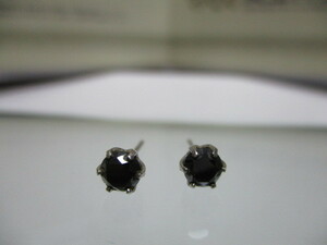 天然 ブラックダイヤモンド 黒 ダイヤ プラチナ 台 ピアス 0.35ct Round brilliant cut 2個 セット 1点 デザイン フル オーダーメイド 希少