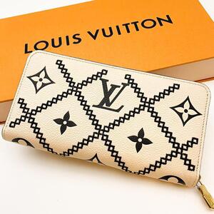 【極美品】ルイヴィトン LOUIS VUITTON モノグラム アンプラント ブロデリー ジッピーウォレット クレーム 長財布 ラウンドファスナー